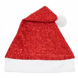 Gorro Navidad Plateado Rojo