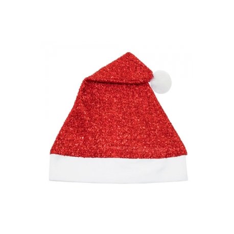 Gorro Navidad Plateado Rojo